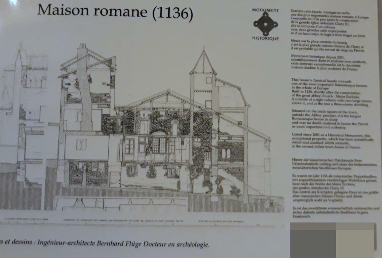 Maison Romane 1136 Cluny Buitenkant foto